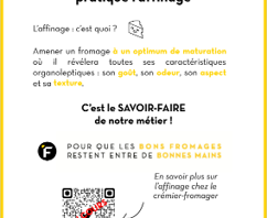 Guide professionnel de l'affinage chez les crémiers-fromagers Affiche CF Affinage